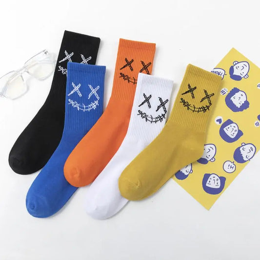 Embroidered Crew Socks 3-Pack Cotton, EU 36-44