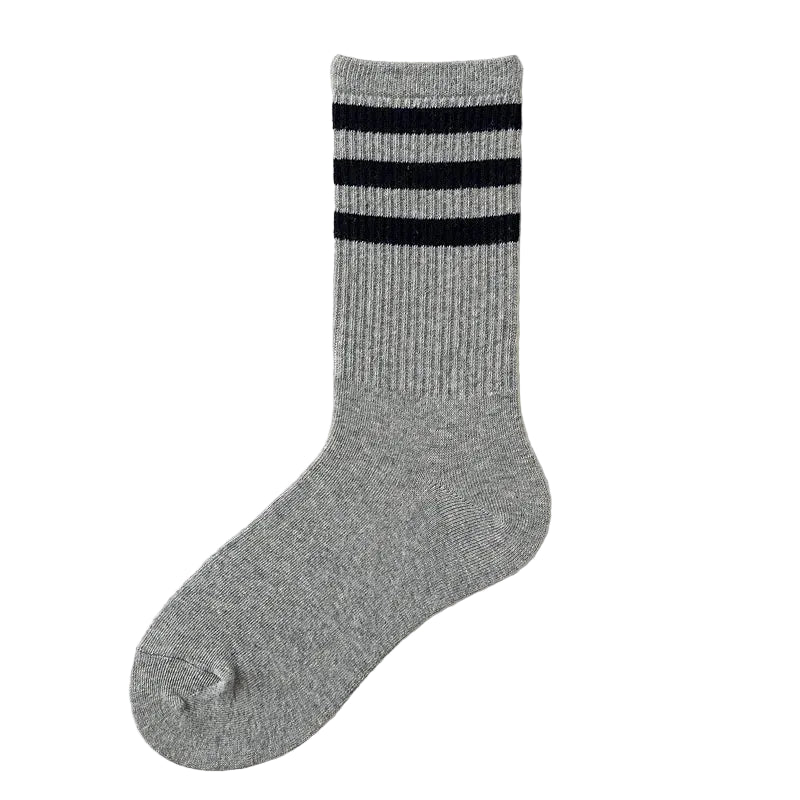 Calcetines Crew de Algodón a Rayas, Jacquard Unisex Talla EU 36-43