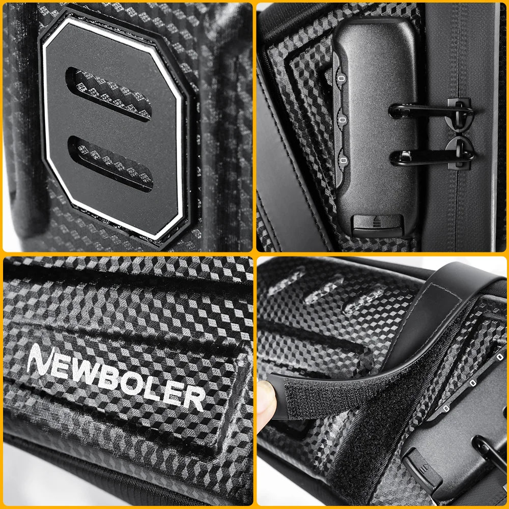 Bike Saddle Bag with Password Lock Waterproof & Reflective Tool Pouch