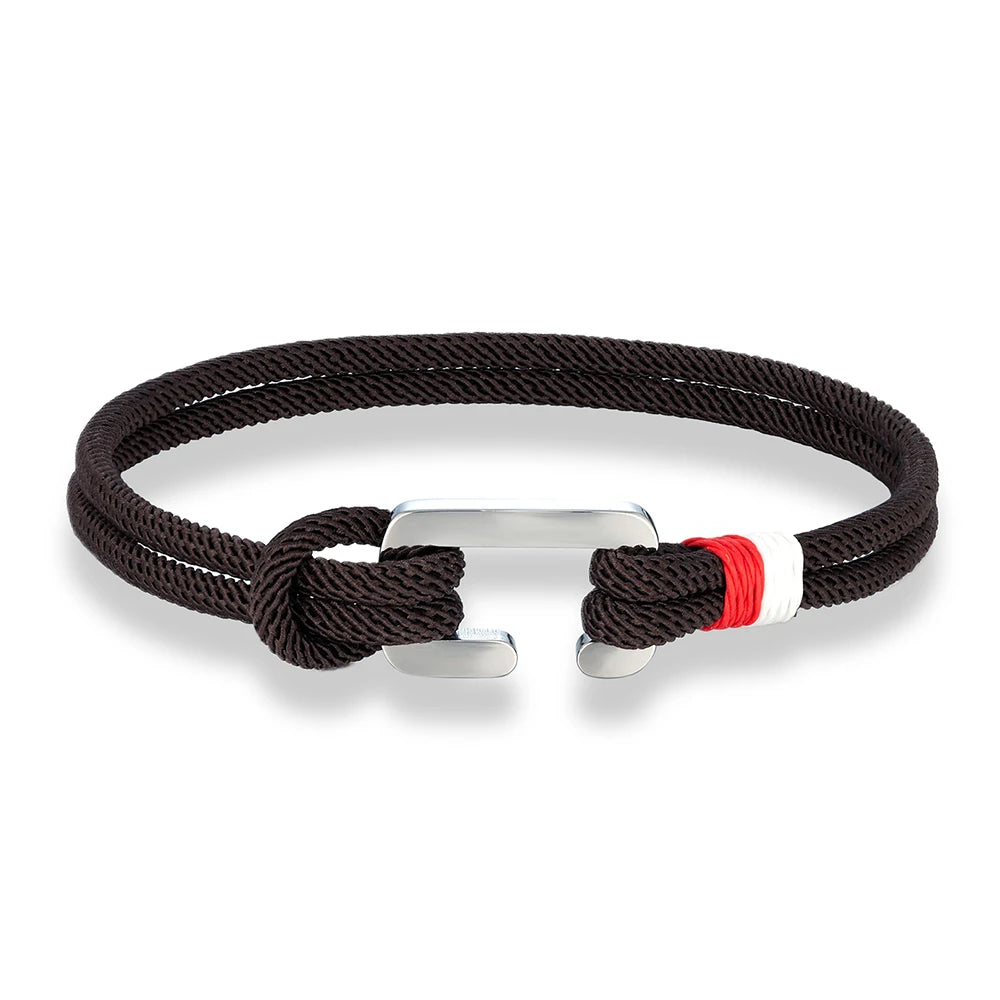 Boho Style Nylon Rope Bracelet Stainless Steel Mini Clasp