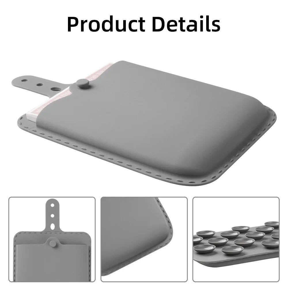 Adhesive Laptop Storage Pouch Elastic Organizer for Mouse & Accessories