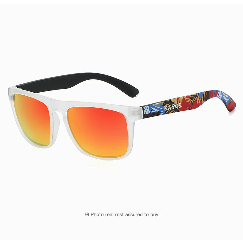 Wraparound Polarized Sport Sunglasses - UV400, TAC Lens, 63mm, Case Included, 10 Colors