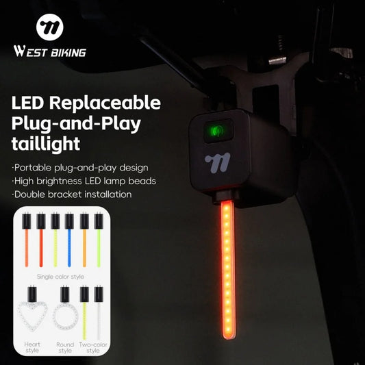 LED Rear Taillight – Rechargeable Plug & Play Bicycle Light