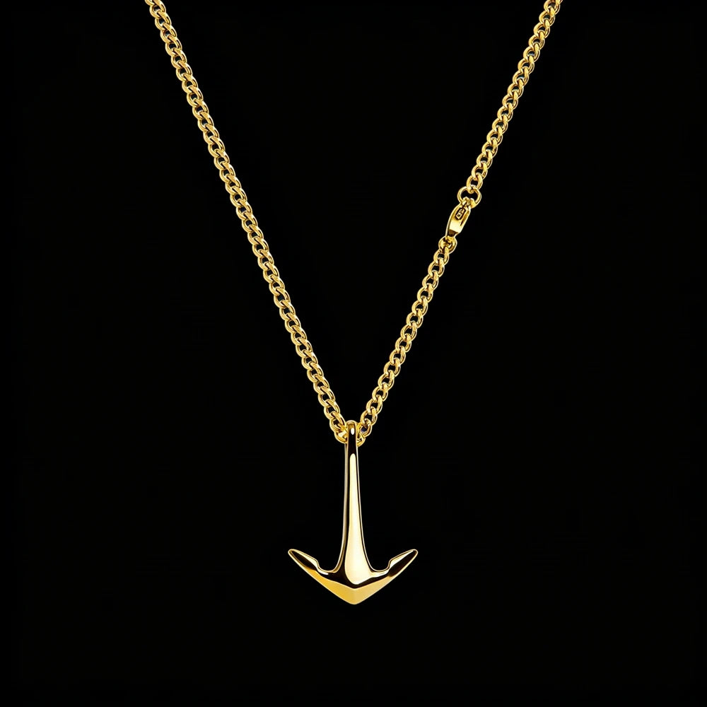 Collar con Colgante de Ancla - Acero Inoxidable, Oro y Plata, 3 Largos, Unisex