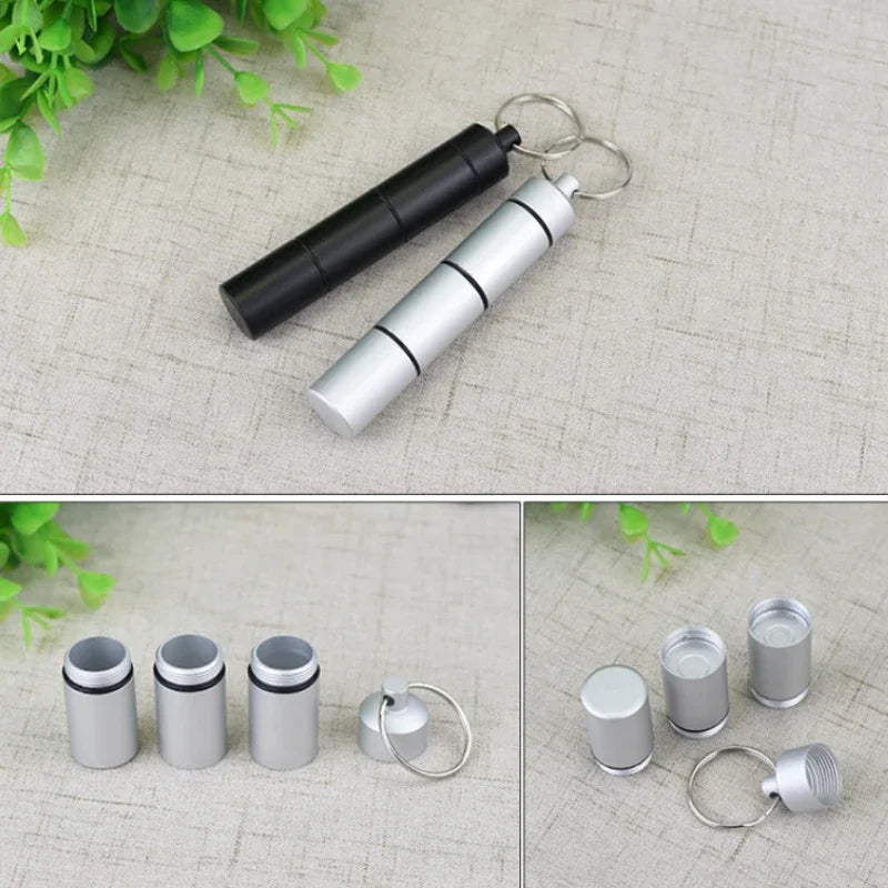 Pastillero portátil pequeño: organizador impermeable y sellado