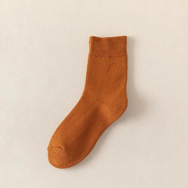 Classic Winter Cotton Mid-Calf Socks Premium Warmth & Comfort