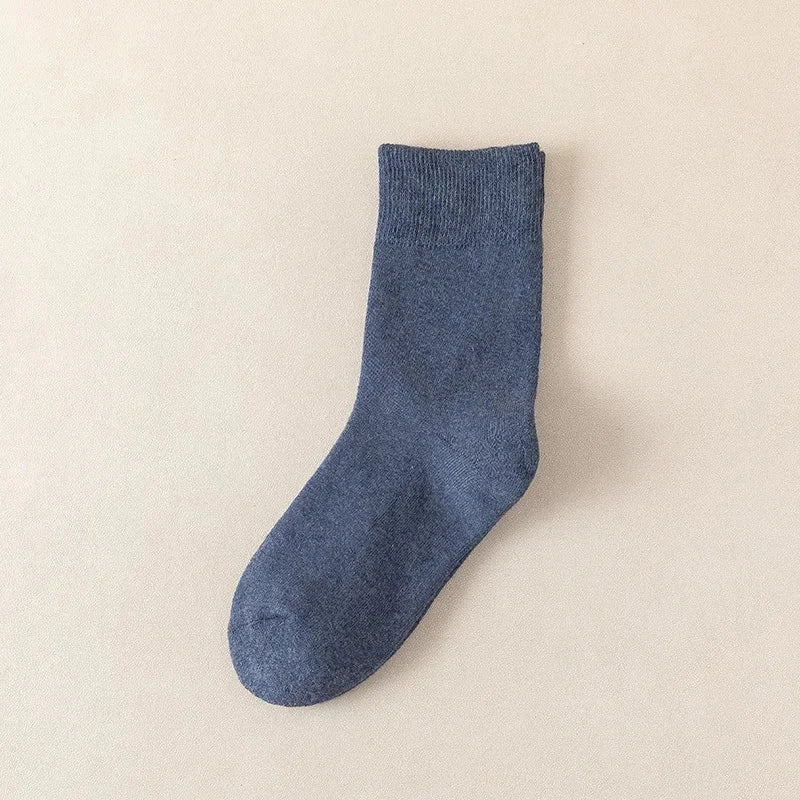 Classic Winter Cotton Mid-Calf Socks Premium Warmth & Comfort