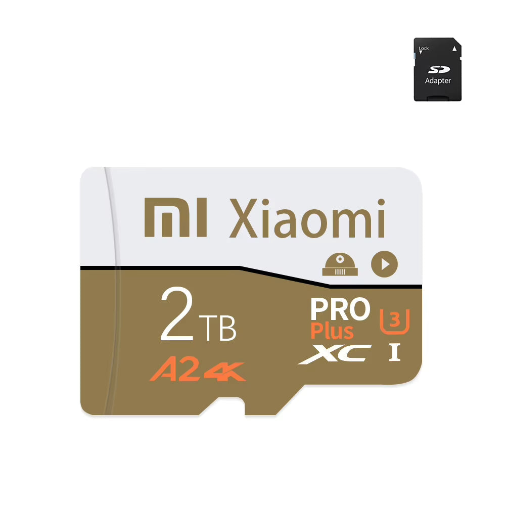 Xiaomi microSD card with adapter on a white background
