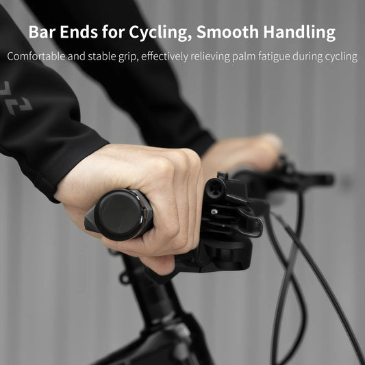 Puños ergonómicos para manillar de bicicleta - Aluminio + Goma, 13,5cm, 184g/par, 2 Colores