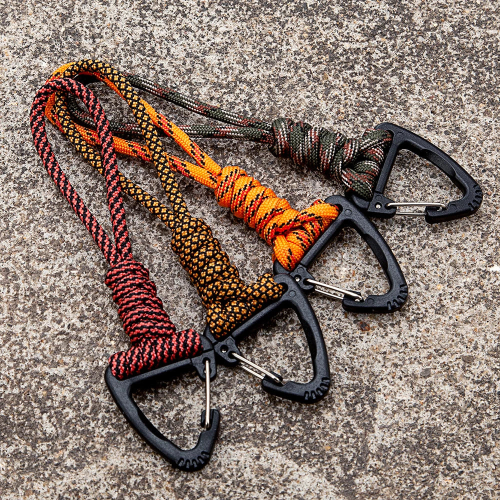 Heavy-duty paracord keychain, wrist accessory and safety backpack