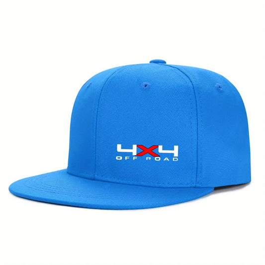 Solid Color Snapback Hat - Adjustable Flat Brim Hip-Hop Trucker Cap Unisex