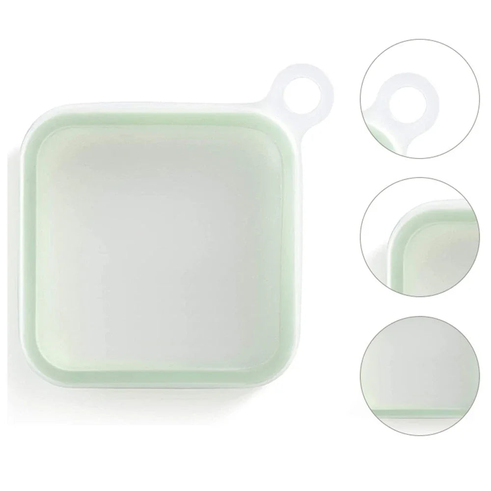Portable Silicone Lunch Box Sandwich & Snack Container
