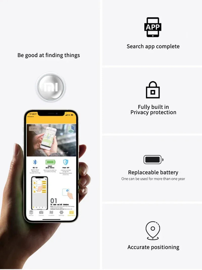 Billetera inteligente con localizador para mascotas, dispositivo antipérdida con Bluetooth y localizador para niños