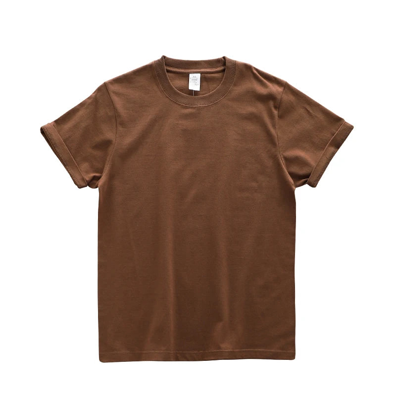 Solid Color Cotton Short Sleeve T-Shirt Top Casual T-Shirts