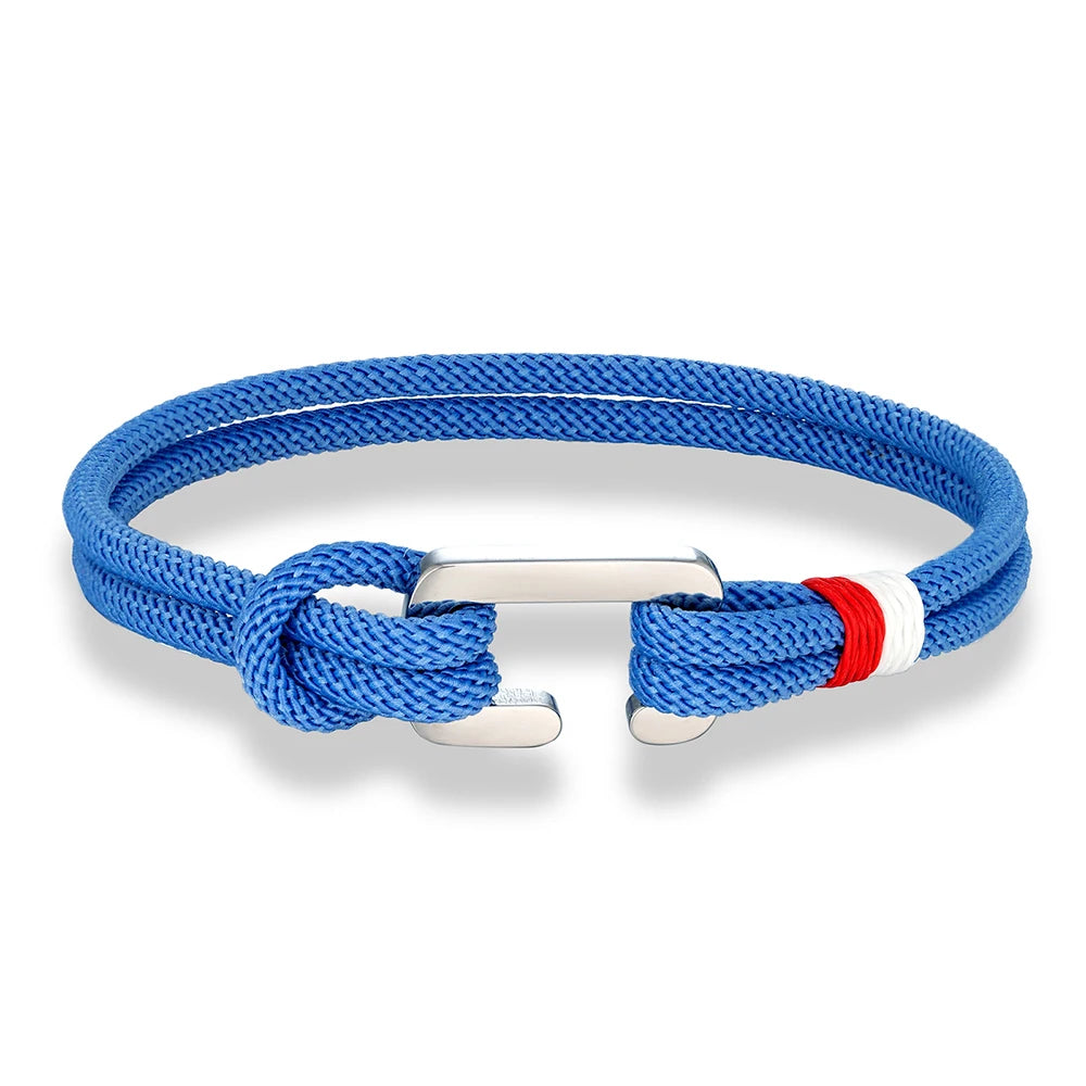 Boho Style Nylon Rope Bracelet Stainless Steel Mini Clasp