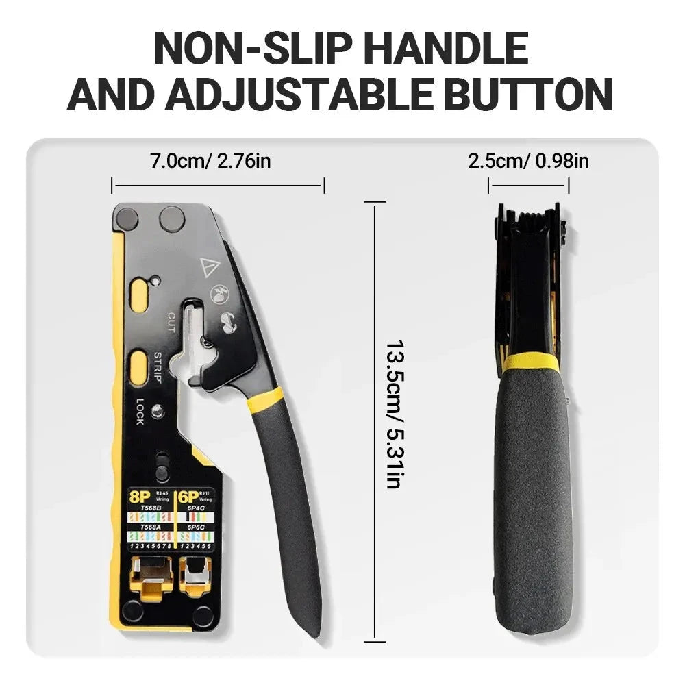 Crimping tool RJ45 network crimper - 3 in 1 modular cable deideas
