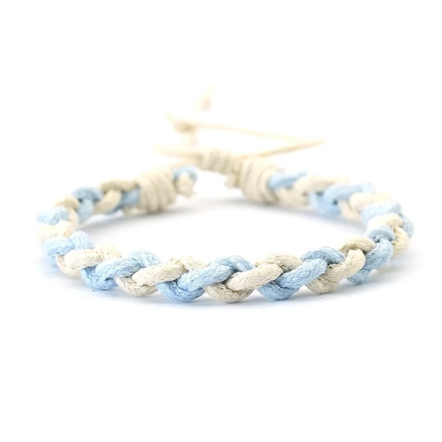 Awaken - Pulsera trenzada hecha a mano para meditación, ajustable, unisex