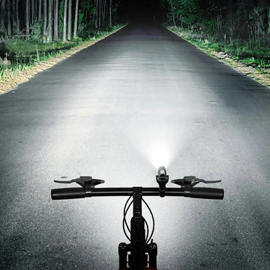 Waterproof USB Rechargeable LED Flashlight with Bicycle Stand deideas