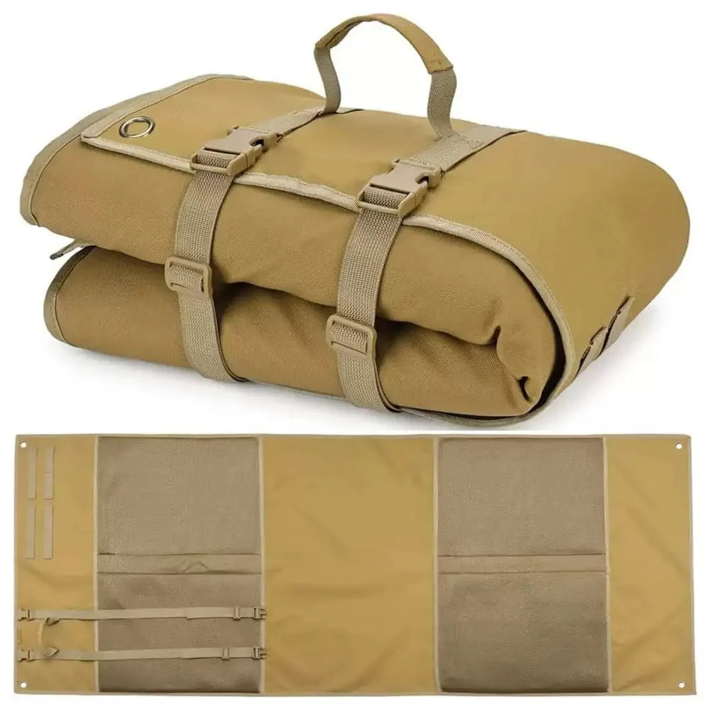 Portable Tool Organizer Mat - Waterproof Canvas Roll-Up Storage for Professional Tools