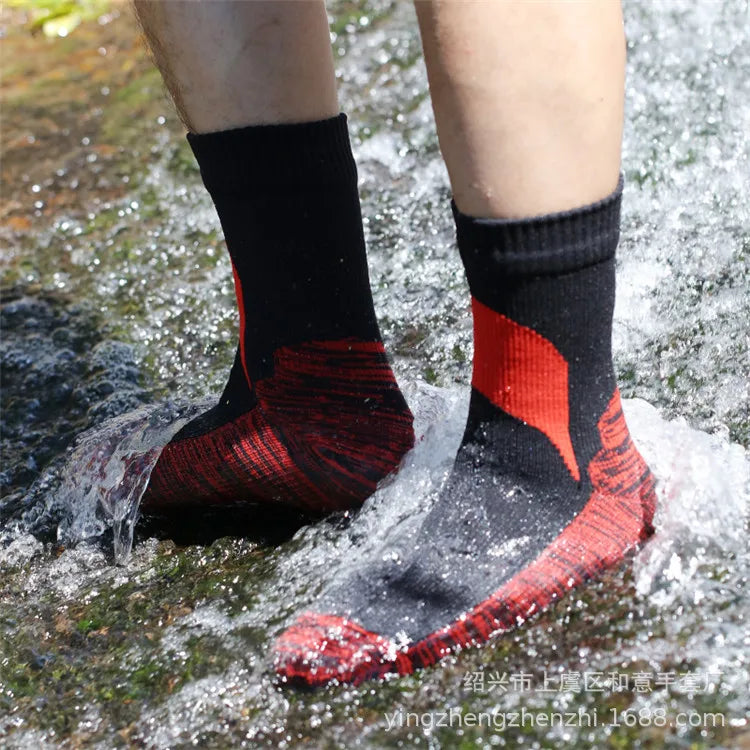 Waterproof Knee-High Outdoor Socks - Breathable Nylon, All-Season, Euro 37-50
