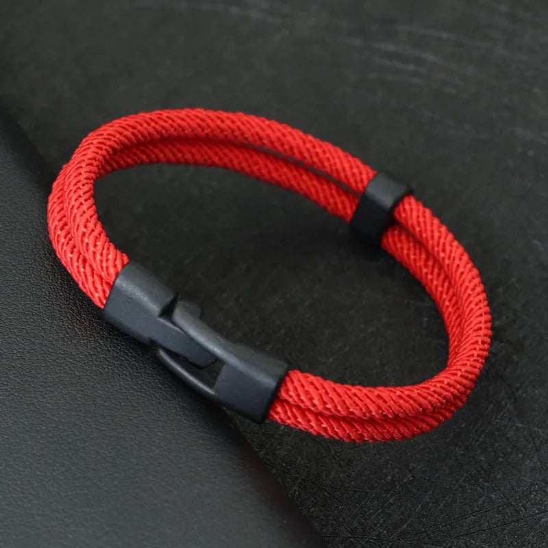 Dual Weave Bracelet Represents the double layer intertwined with style and resistance
