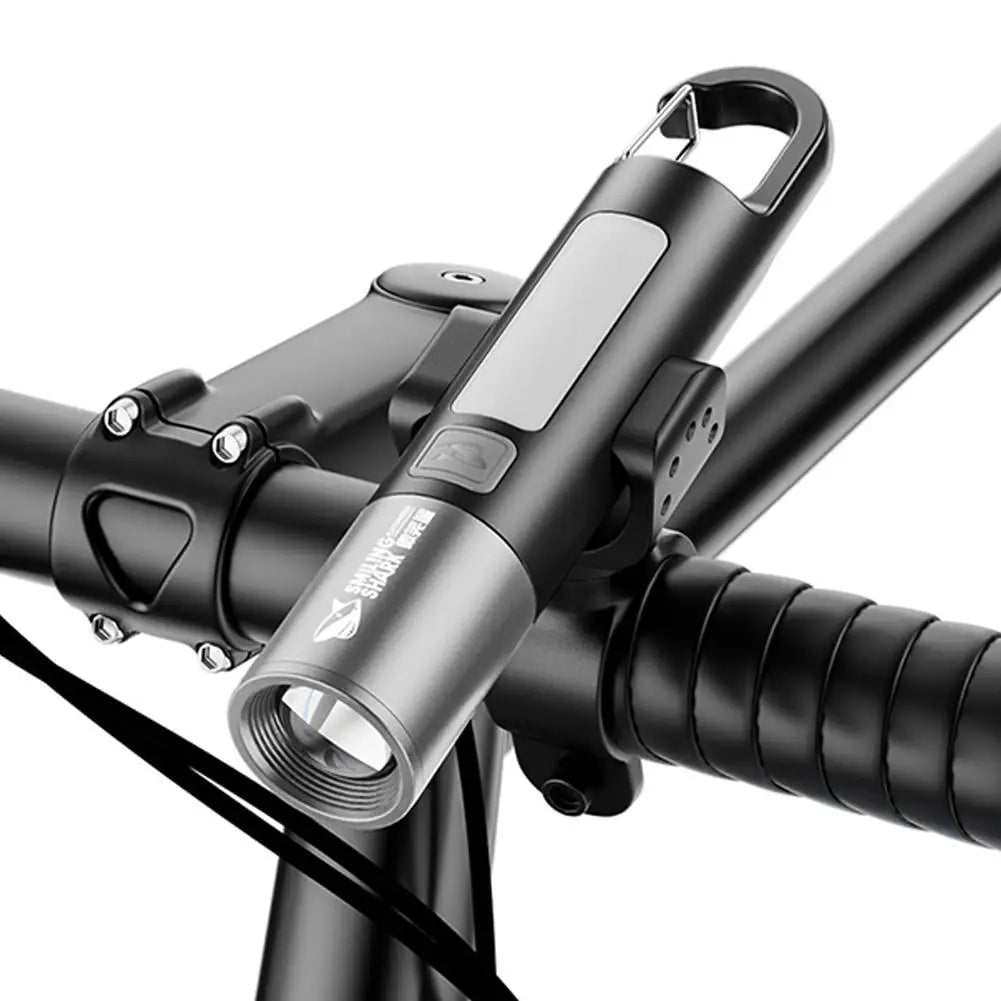 Waterproof USB Rechargeable LED Flashlight with Bicycle Stand