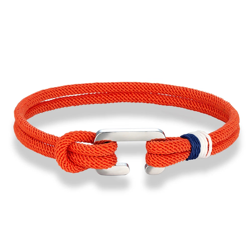 Boho Style Nylon Rope Bracelet Stainless Steel Mini Clasp