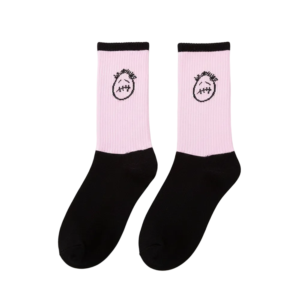 Bandana Graphic Crew Socks – Cotton Blend, Streetwear, Unisex 36-43