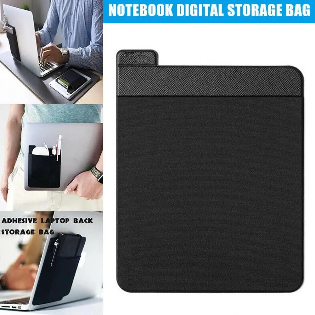 Adhesive Laptop Accessory Pouch For Mouse, Drive, Pen & More