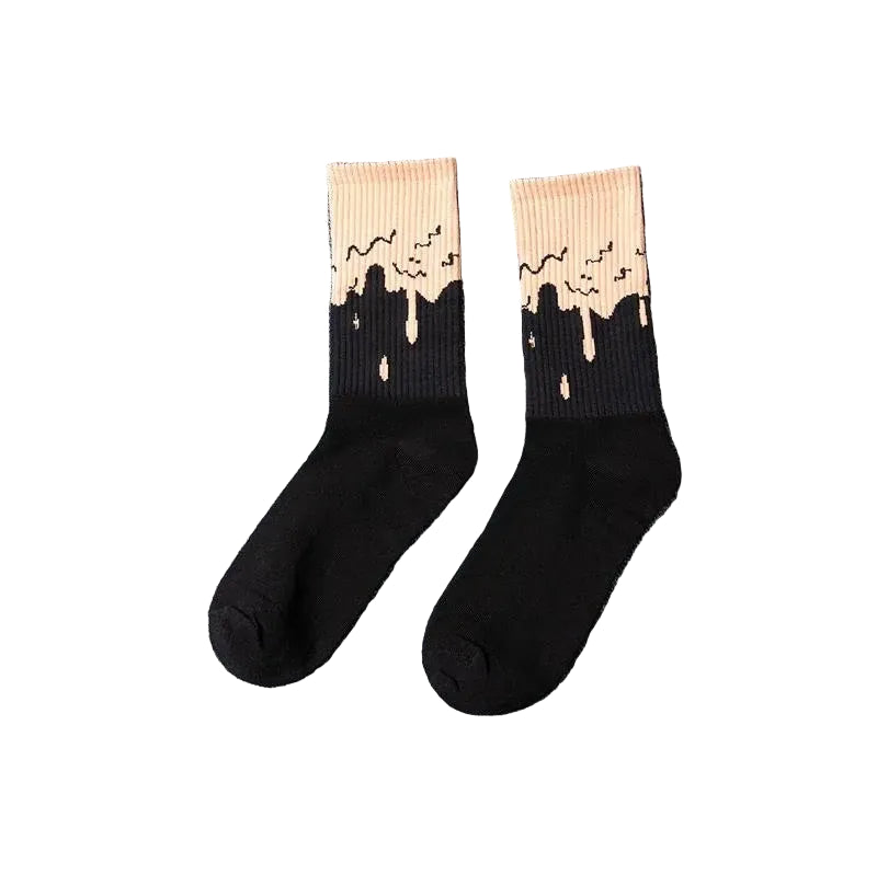 Ghost Face Letter Socks – Horror Icon Crew Socks for Fans
