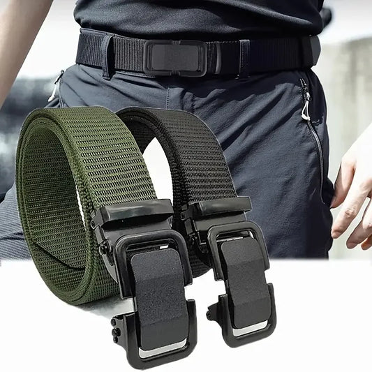 Premium Nylon Belt with Automatic Metal Buckle