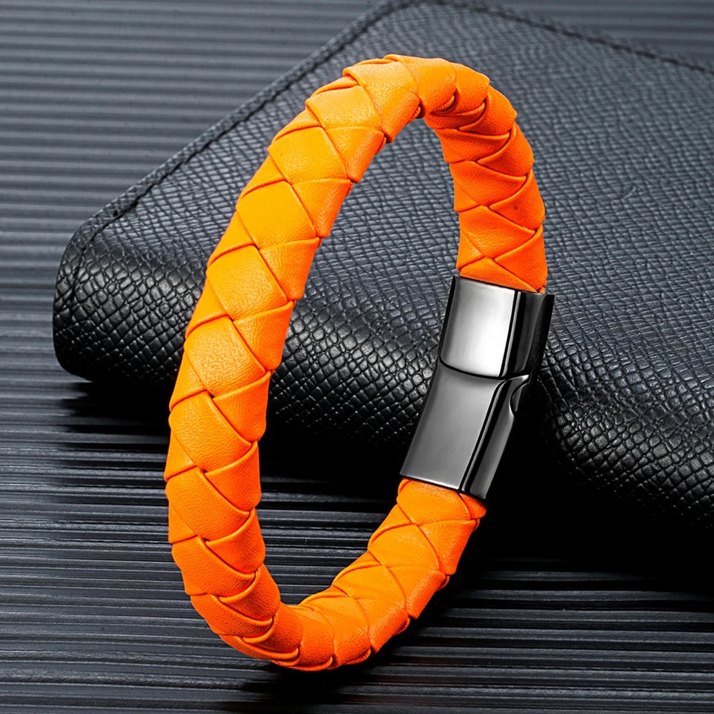 Urban Flame Leather Bracelet