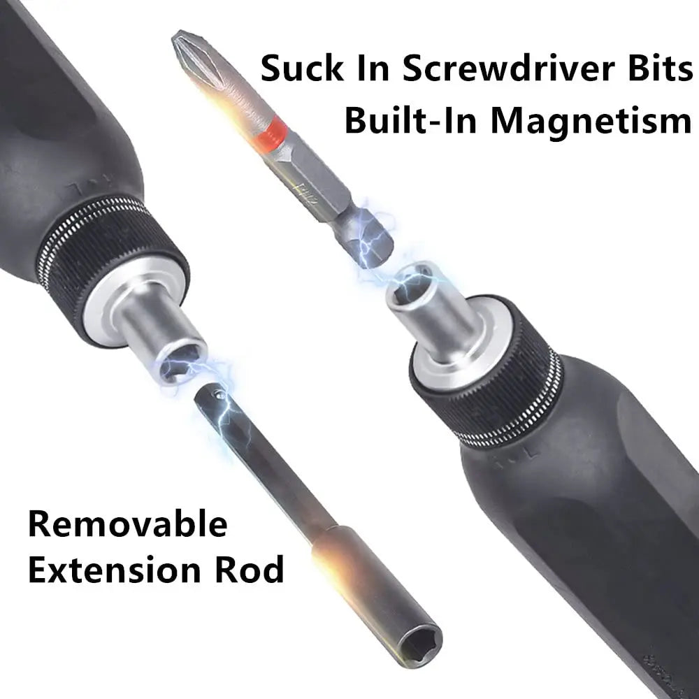 Ratchet precision screwdriver with Phillips Torx magnetic drill bit