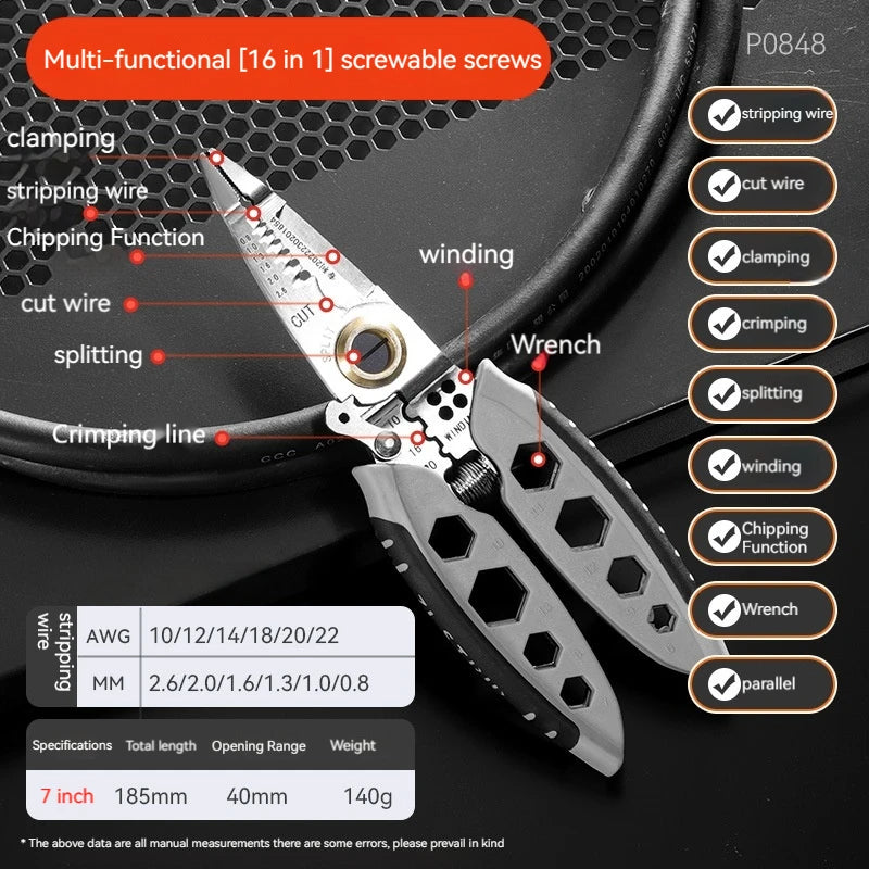 Pliers Multifunctional 9 in 1 Pliers