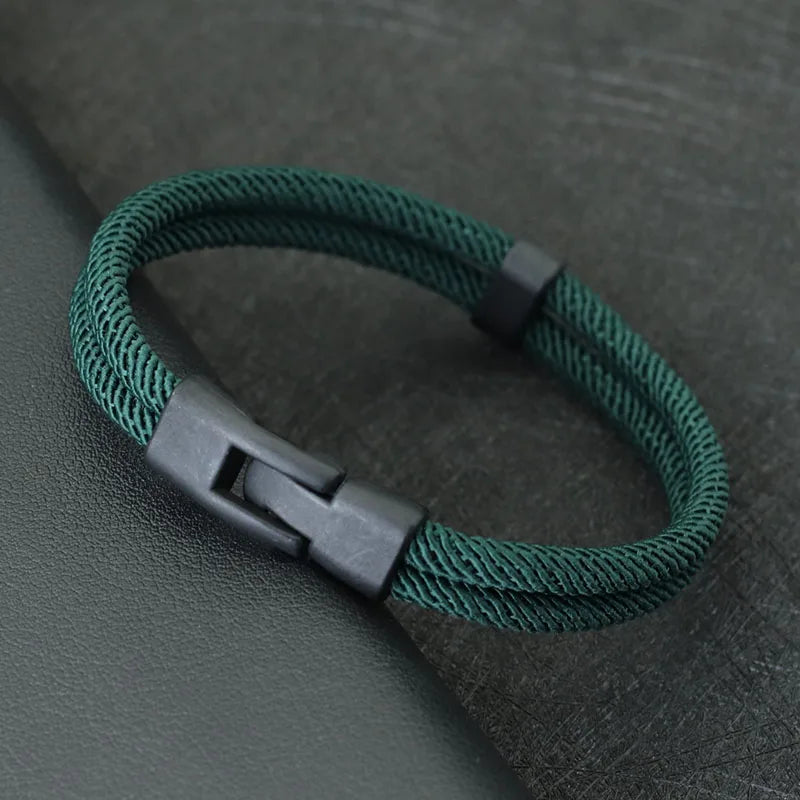Dual Weave Bracelet Represents the double layer intertwined with style and resistance