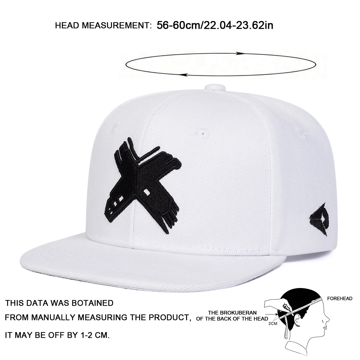 Hat Snapback Cap X Logo Casual Spring & Autumn Hip-Hop Style
