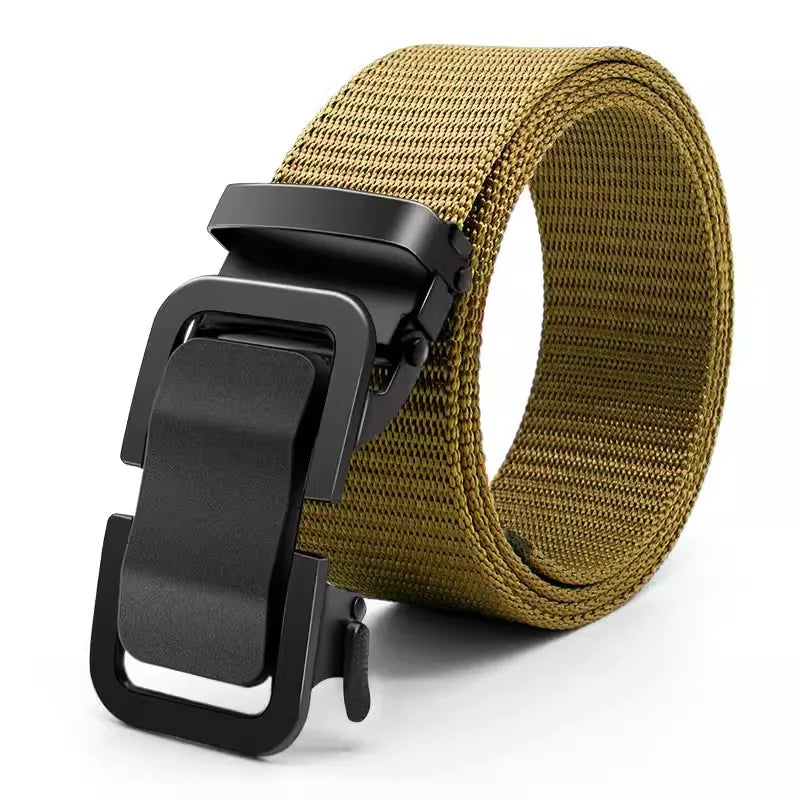 Nylon Belt with Automatic Metal Buckle - 120cm, 6 Colors, Unisex