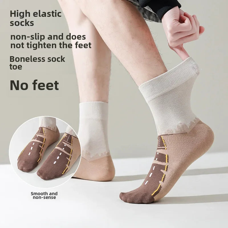 Adventure Ready Cotton Socks Breathable, Anti-Odor, Unisex Mid-Calf Style for Walking, Cycling & Riding