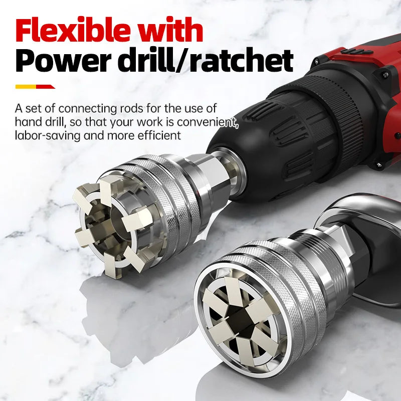 Drill Bit Adapter Adjustable 3/8-3/4 inches 10mm to 19mm Multifunctional Wrench Tool