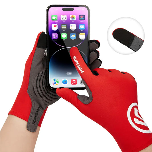 Full Finger Cycling Gloves - High Elastic Breathable Gloves for All-Weather Cycling & Motorcycling