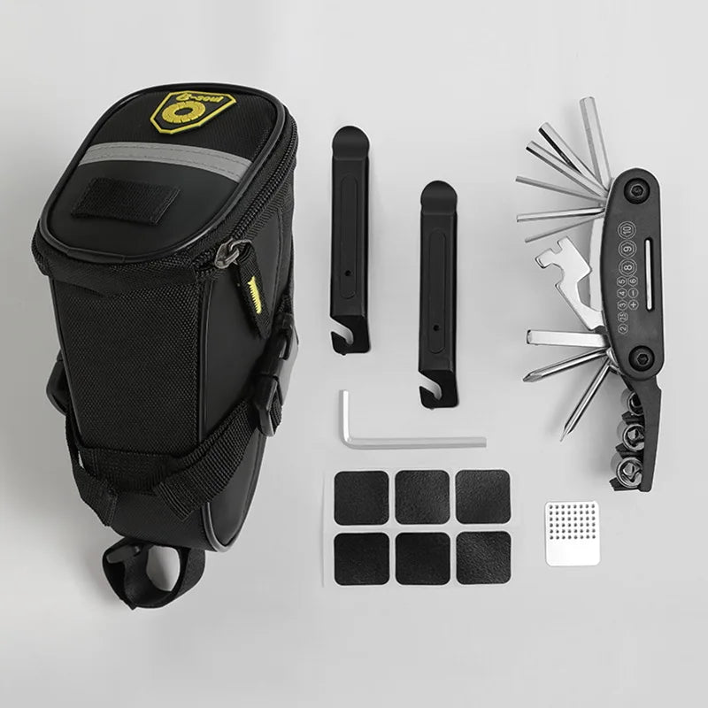 Bicycle Repair Tool Kit Pump Tire Patch Multifunctional Wrench