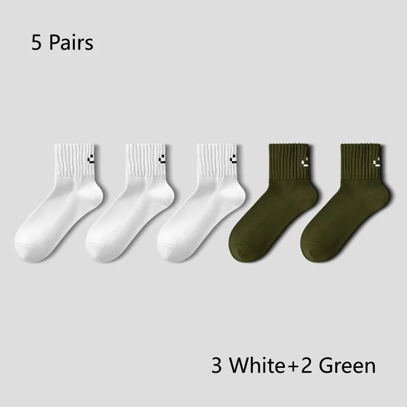 Breathable Cushioned Crew Socks Men’s Athletic & Cycling Performance Socks