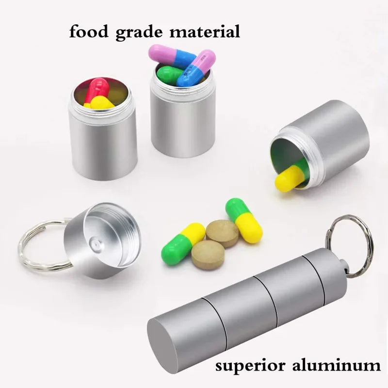 Pastillero portátil pequeño: organizador impermeable y sellado