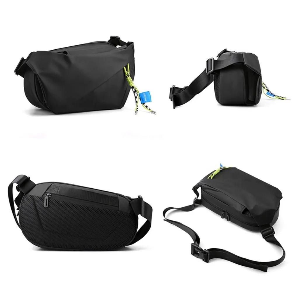 Bolso de pecho impermeable para deportes al aire libre y viajes, bandolera.