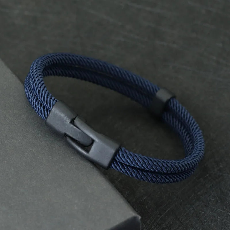 Dual Weave Bracelet Represents the double layer intertwined with style and resistance