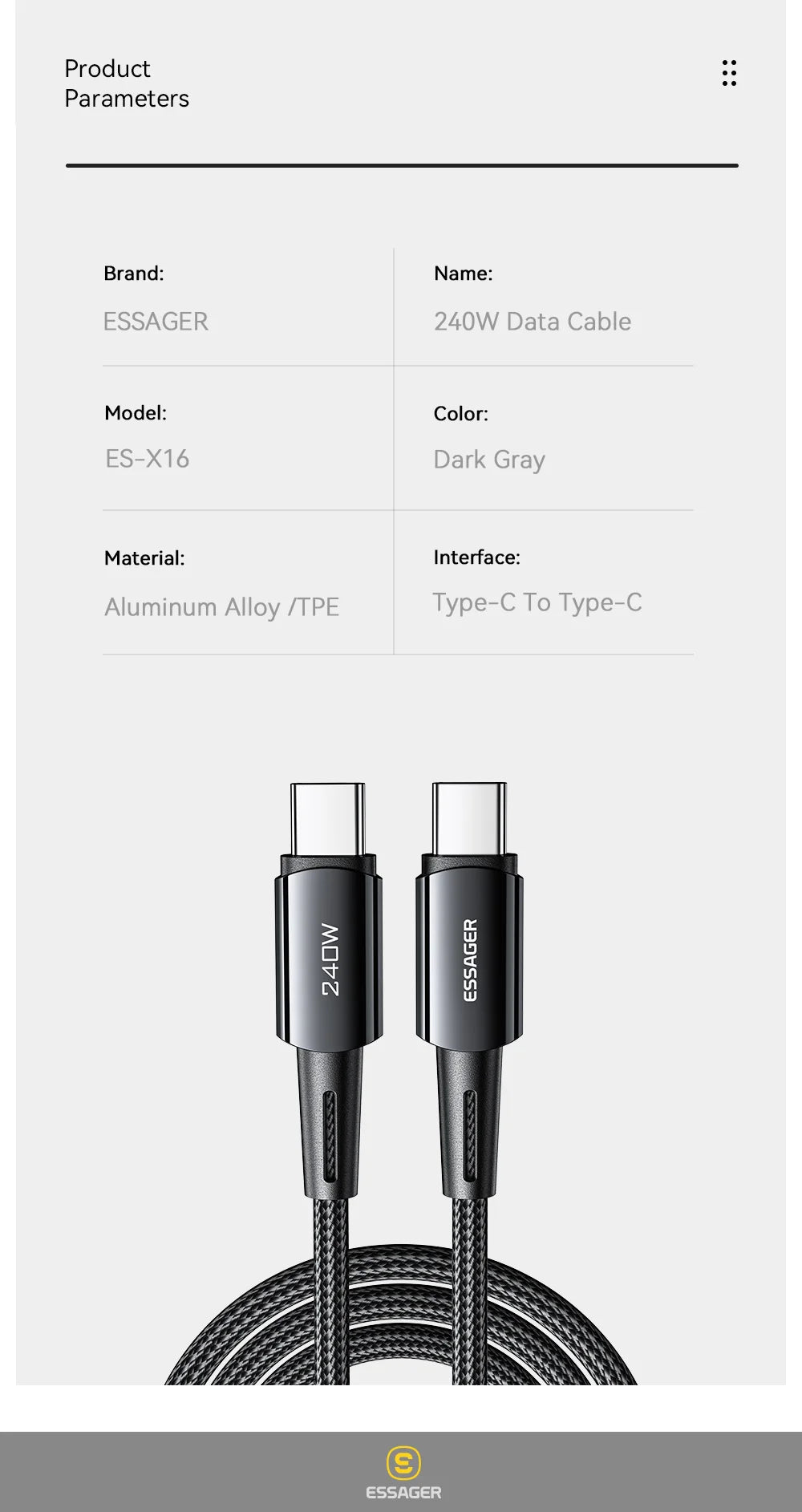 USB-C to USB-C Cable 240W - Ultra Fast Charging Cable 6A PD | Gaming Laptops & High-Power Devices