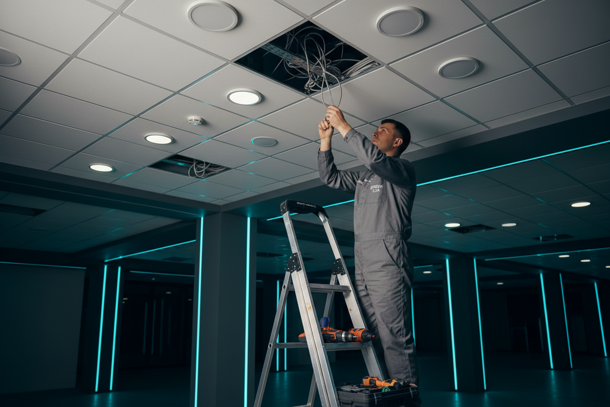 LED Lighting System Installation - Commercial Electrical Work