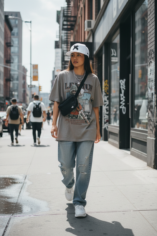 Snapback Cap X Logo - Female Lifestyle