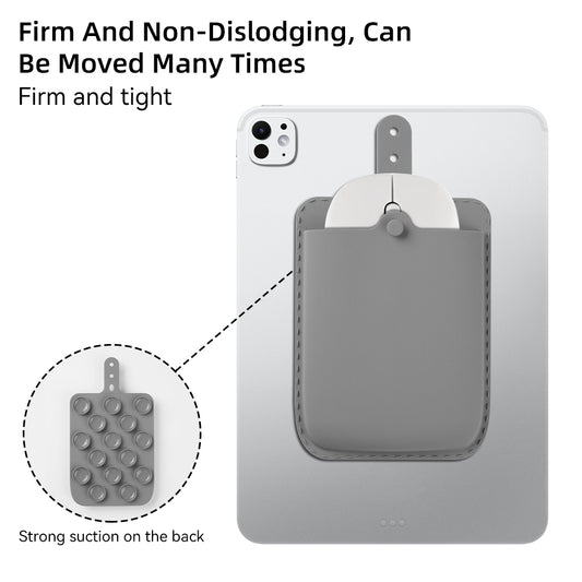 Adhesive Laptop Storage Pouch Elastic Organizer for Mouse & Accessories