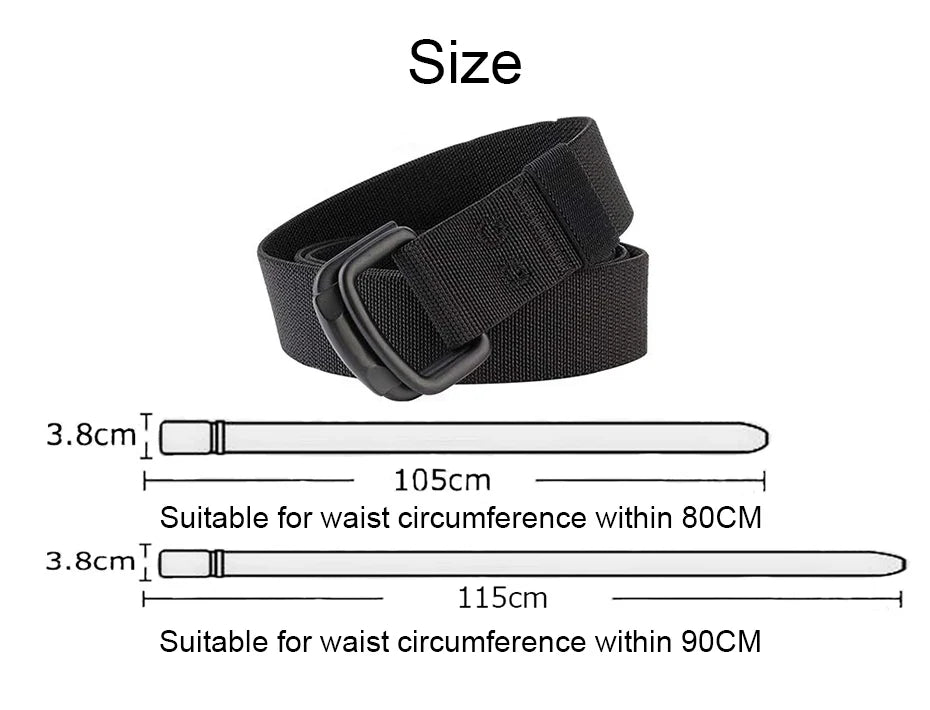 Black belt with measurement details on a white background